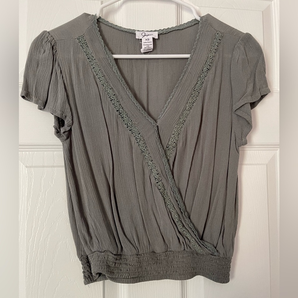 Sage green top